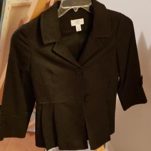 Ann Taylor Loft Black pleated suit jacket - Sz 0